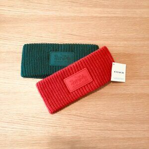 Coach Christmas pair patch knit headbands